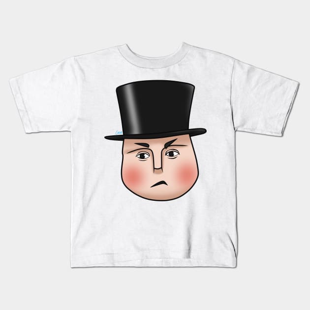 The Fat Controller - Angry face Kids T-Shirt by corzamoon